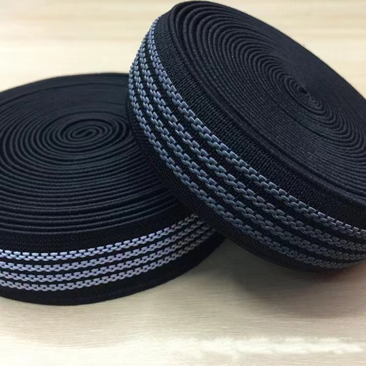 厂家直销2/2.5/3cm胶丝防滑松紧带 服装辅料现货供应批发