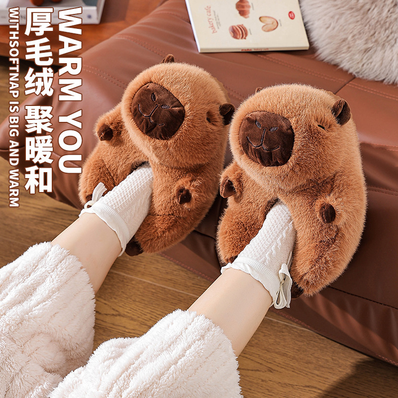 Otoño y invierno zapatillas de algodón para niños, niños y niñas, zapatillas de algodón antideslizante para niños pequeños y medianos.