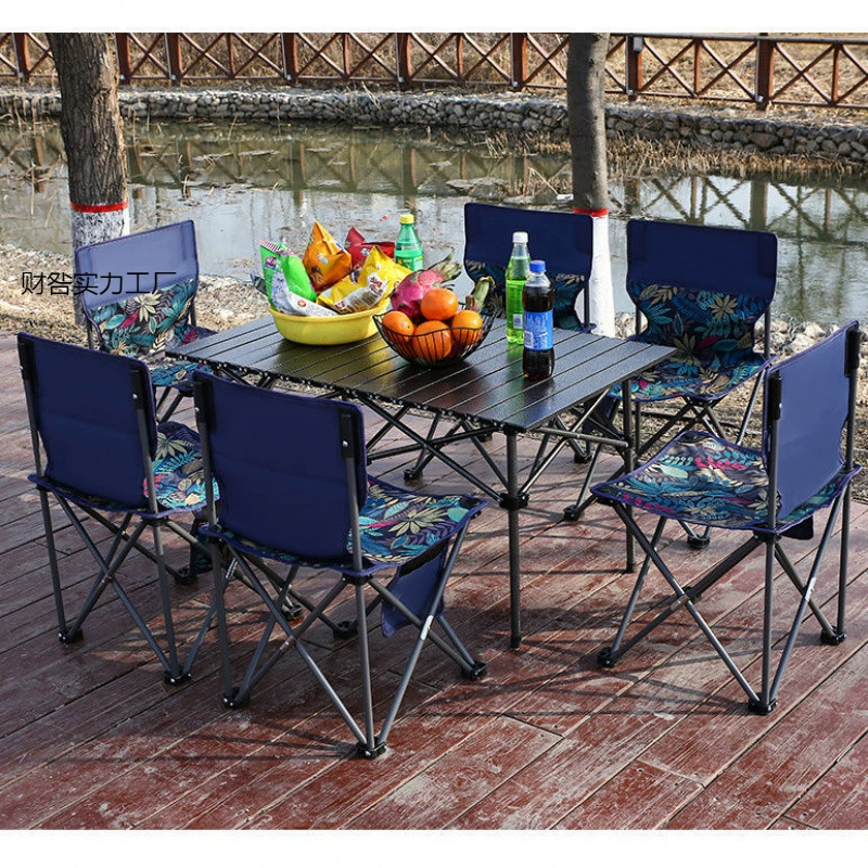 Набор уличных стола и стульев — толстые прочные кресла, складные для кемпинга, пикника и дома (палаточные места)