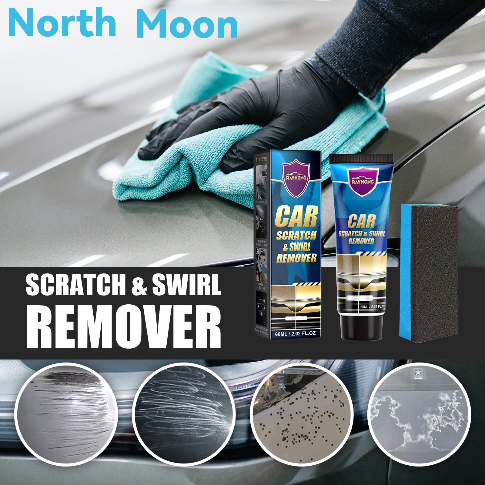 Rayhong Car Scratch Care Cream Car Maintenance and Refurbishment Paint Scratch Polishing and Paint Repair Care Cream