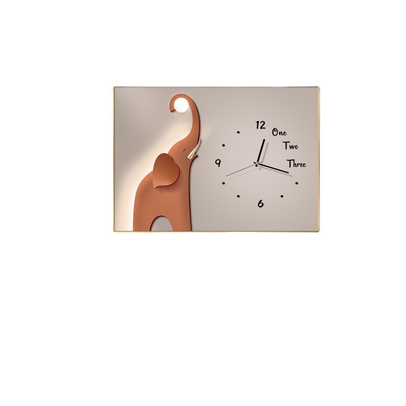 Caja de gran tamaño caja de freno eléctrico que cubre pintura colgante Moderno restaurante minimalista caja de medidor eléctrico pintura decorativa con reloj