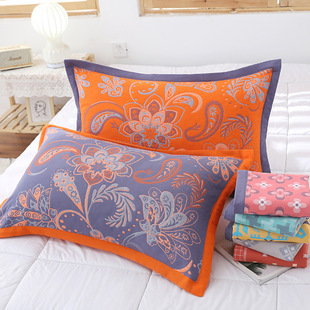 [Pillowcase] good quality increase thick cotton gauze pillowcase soft sweat-absorbent envelope stain-resistant pillowcase wholesale