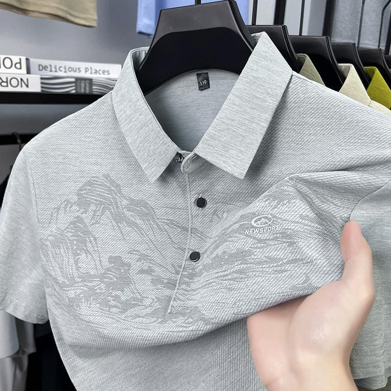 Поло, удобная модная футболка для отдыха, с коротким рукавом, дропшиппинг доступен