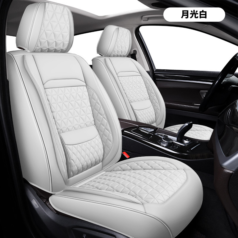 Four-Season Universal Car Seat Covers for Five-Seater Cars, Luxury Seat Covers, Breathable Linen Car Seat Cushions, Decorative Pads