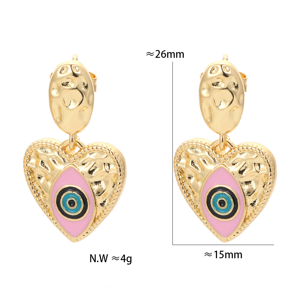 6g Weight Electroplating Gold Plating Process Geometric Plating Metal Zircon Copper Earrings