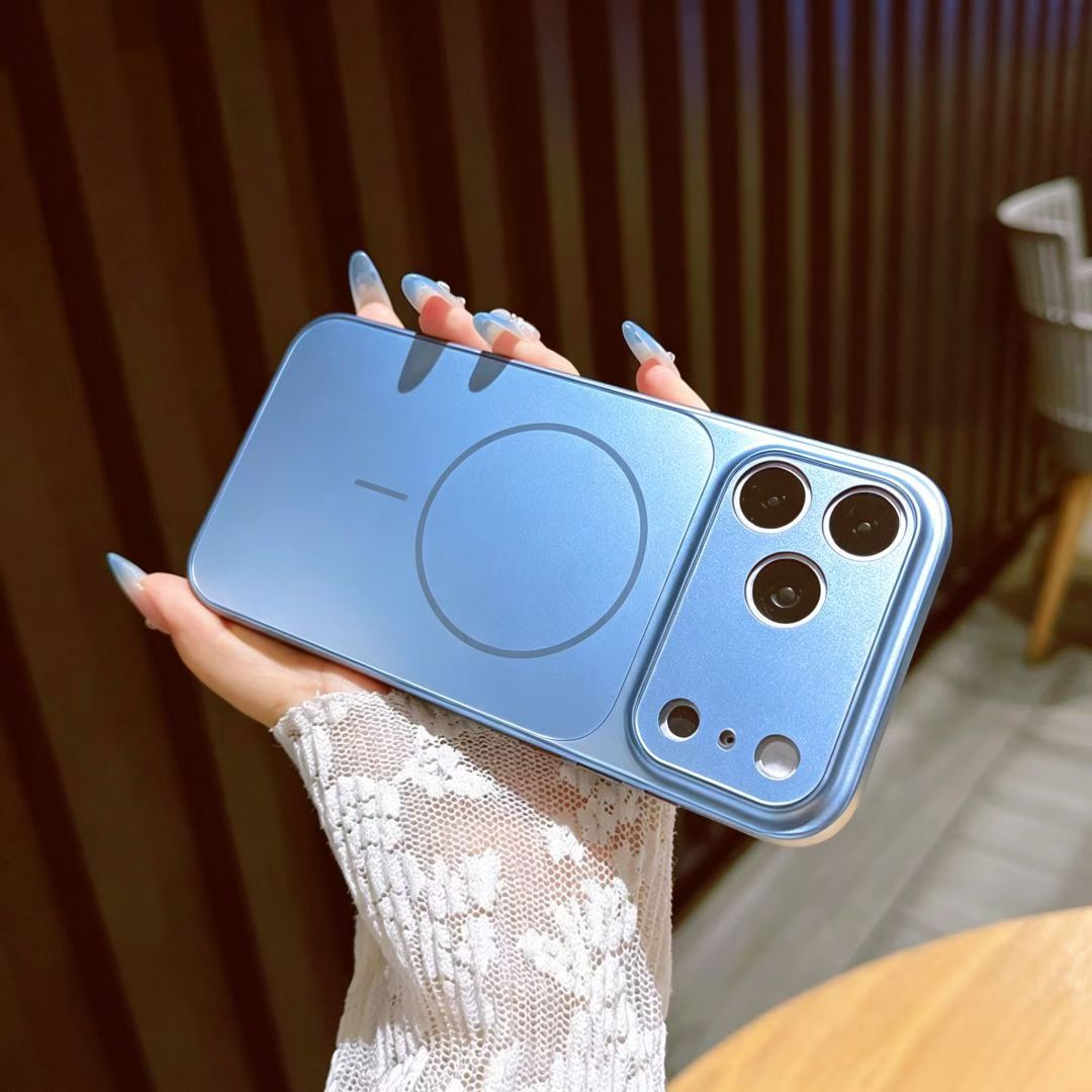 Funda Protectora Mate Magnética con Protección de Lente iPhone 17 Pro Max / iPhone 11 de Vidrio Esmerilado