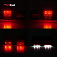 20LED Беспроводной квадратный американо-австралийский прицеп задний фонарь модифицированный RV прицеп фургон фургон 12-24V с аккумулятором