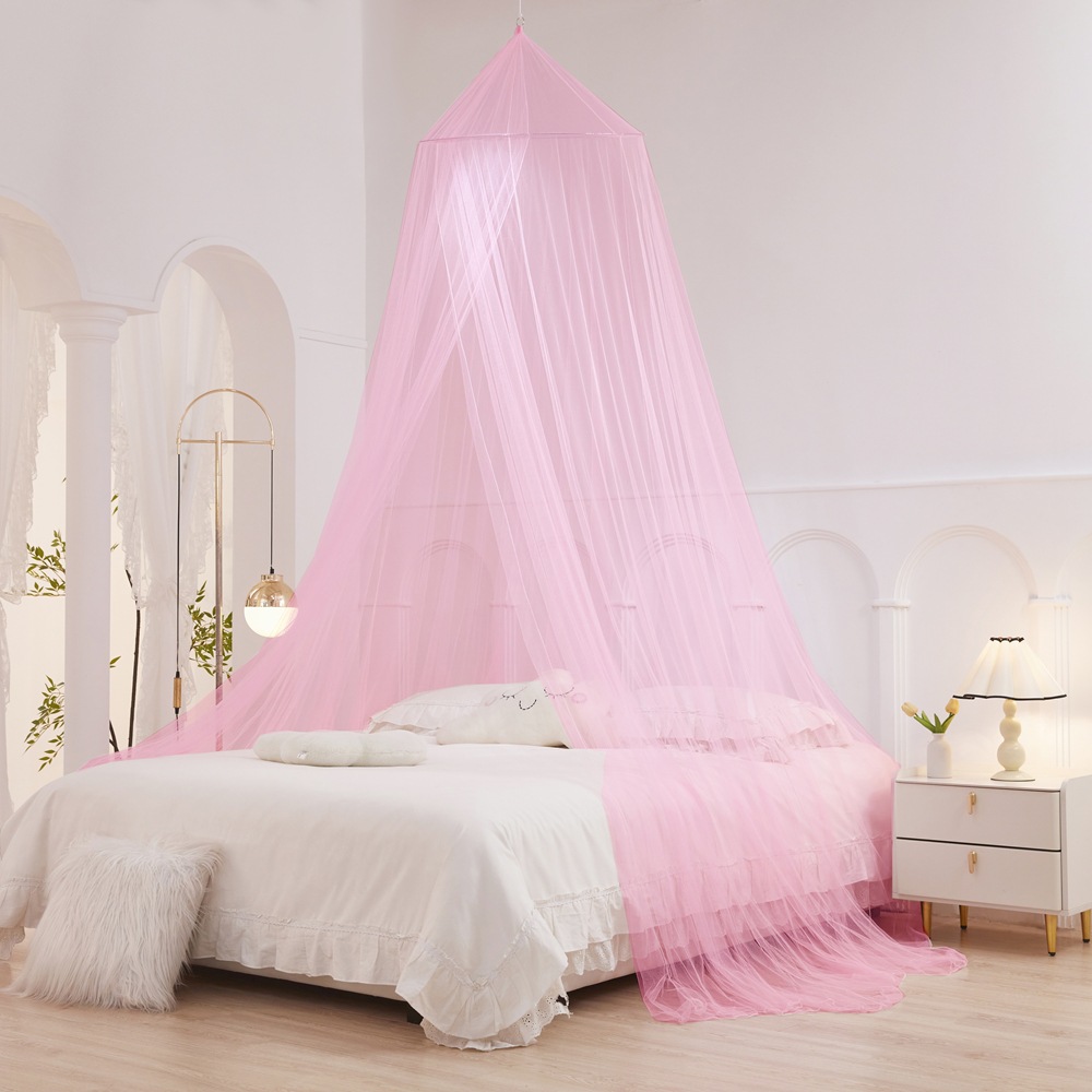 Cama infantil lujosa ligera sensación de alto nivel dormitorio sala de estar cúpula techo colgante princesa estilo doméstico mosquiteros de piso