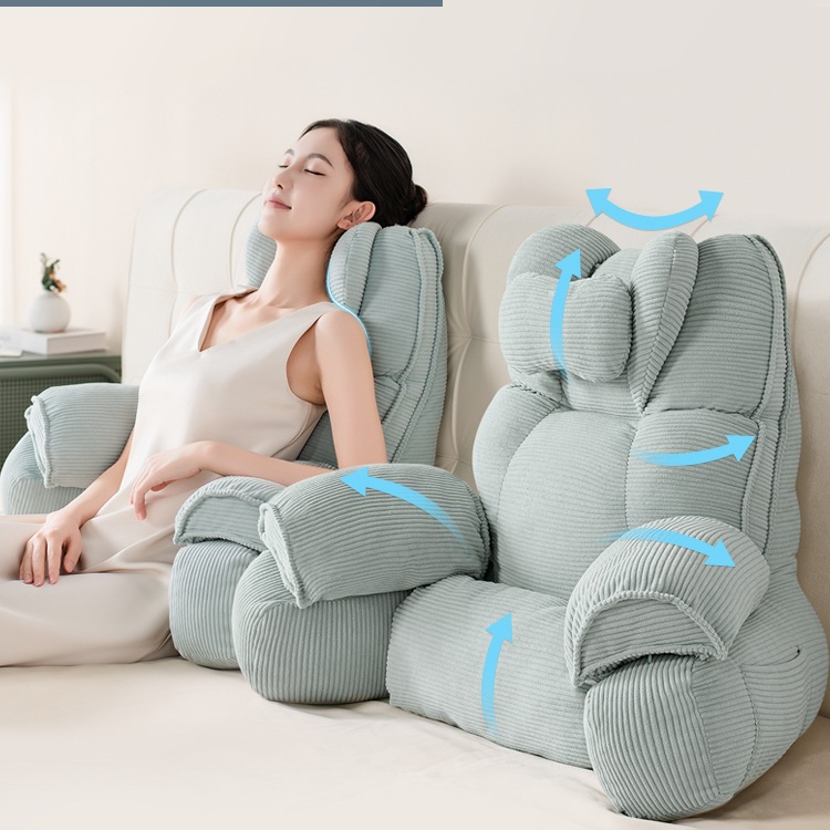 Bed Back Cushion, Bedside Pillow, Waist Protector, Playing with Mobile Phone, Pregnant Women and the Elderly, Removable and Washable Large Cushion for Lazy People