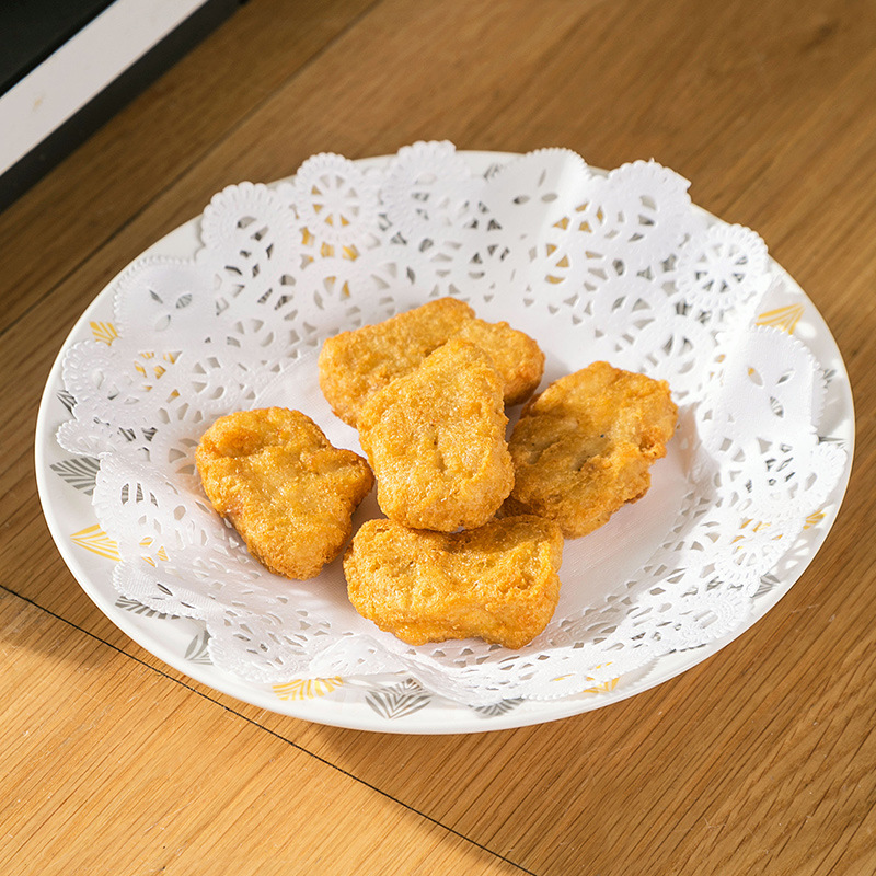 Oil-absorbing paper for food, round barbecue baking mat paper, high-temperature resistant decorative paper, oil-filtering paper