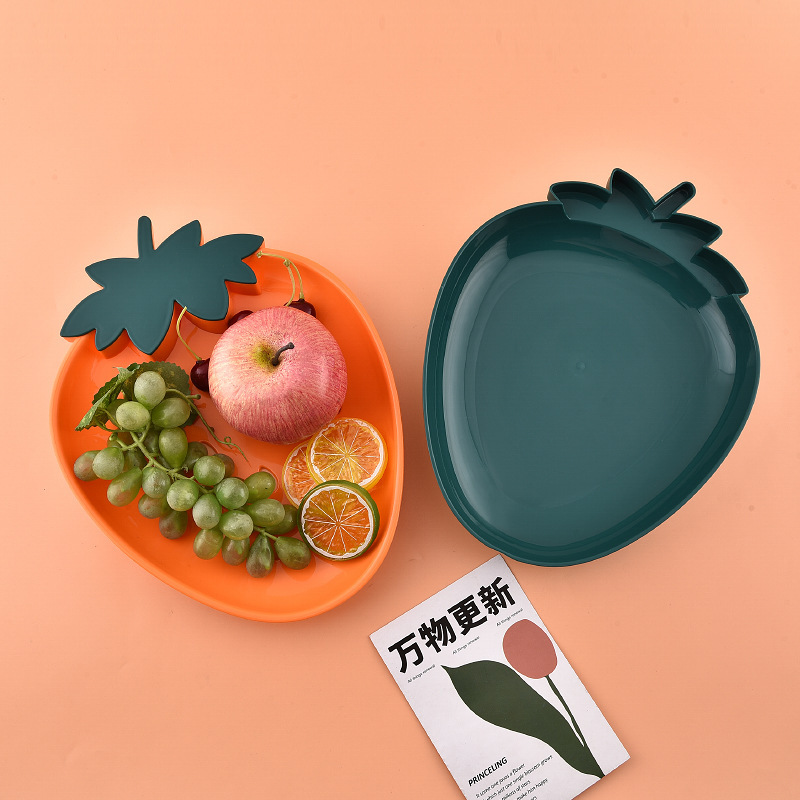 Nordic PP Bone Spitting Plate Dining Table Strawberry Fruit Plate Dinner Plate Multi-purpose Food Plate Household Bone Spitting Plate suit Wholesale