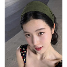 韩国欧尼同款宽边鹿皮绒发箍女高颅顶神器不勒头洗脸头箍发饰头饰