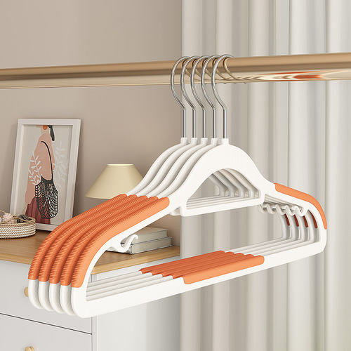Household clothes hangers: No-mark, non-slip design with anti-shoulder-buckle strips—dual-slot hangers for both dry and wet clothes.