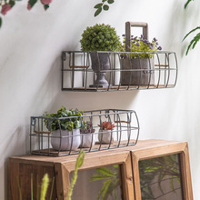 法式浪漫室内室外壁挂花架户外花园墙壁花篮美式复古铁艺绿萝吊兰