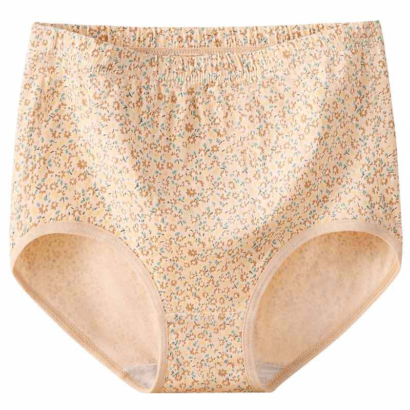 Ropa interior mujer talla grande grasa mm algodón puro antibacteriano cintura alta transpirable entrepierna de algodón de mediana edad y ancianos pantalones cortos triangulares ropa interior de madre