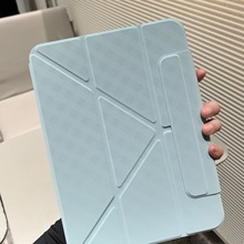 适用2025ipad11简约多折外壳Air/pro带磁吸搭扣MINI无笔槽10.2寸