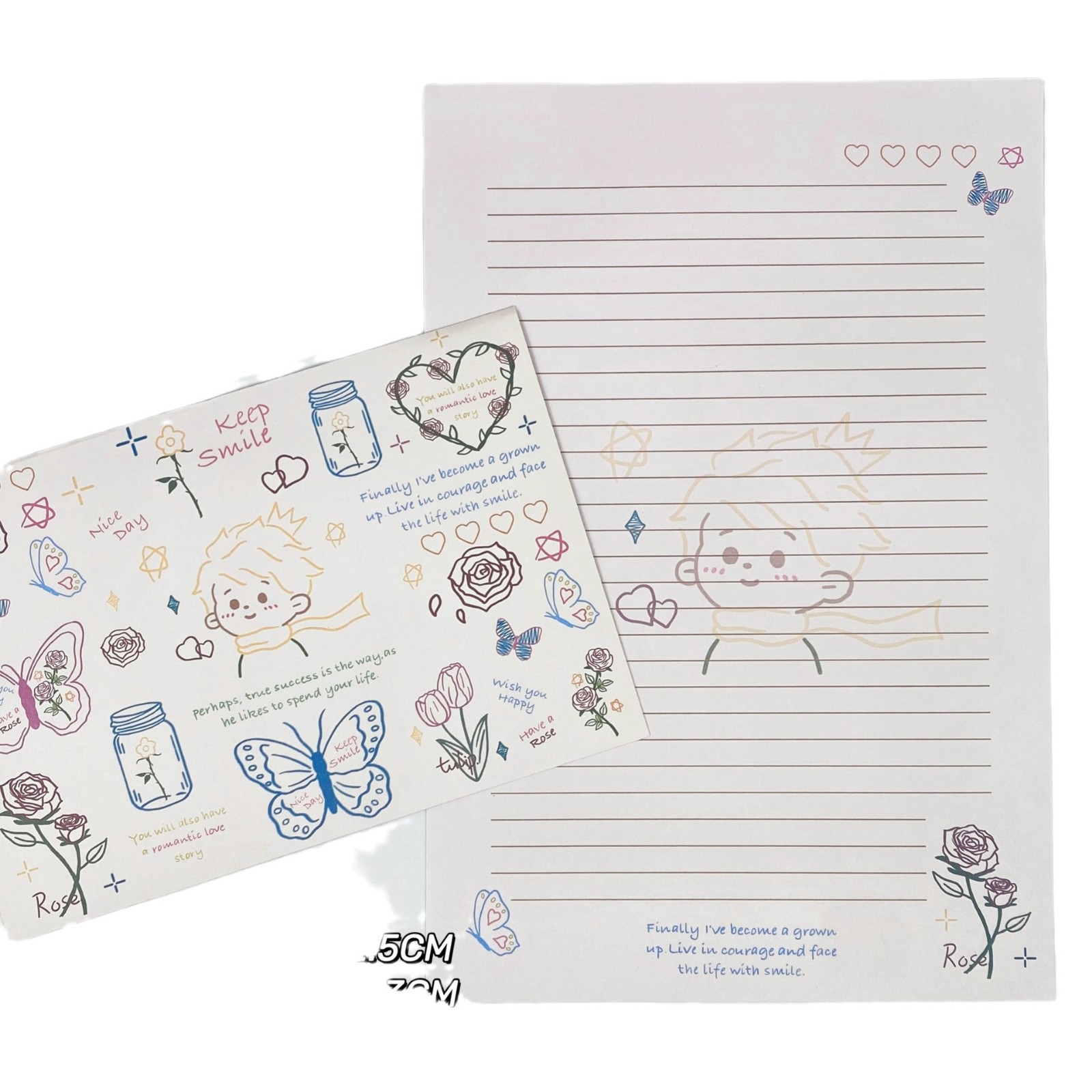 El pequeño príncipe sobres de papel de carta ceremonia insintió el viento alto valor facial conjunto completo de escritos a mano románticos creativos deseos de regalo