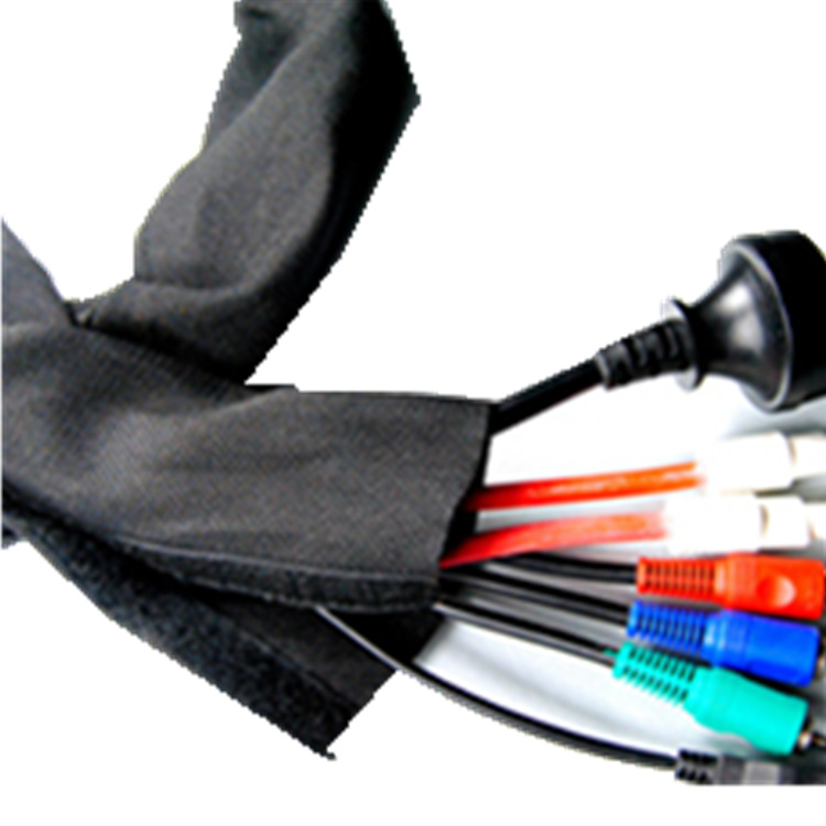 魔术贴粘式套管可拆式包线管扣式耐磨阻燃理线管多股线束胶管护套