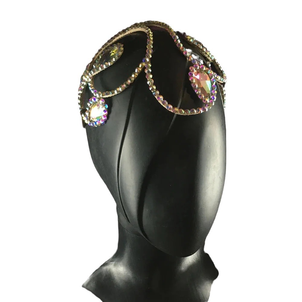 vendita calda copricapo geometrico con strass versatile copricapo versatile con diamante cuore cavo accessori per capelli catena per capelli femminile_voghion.com