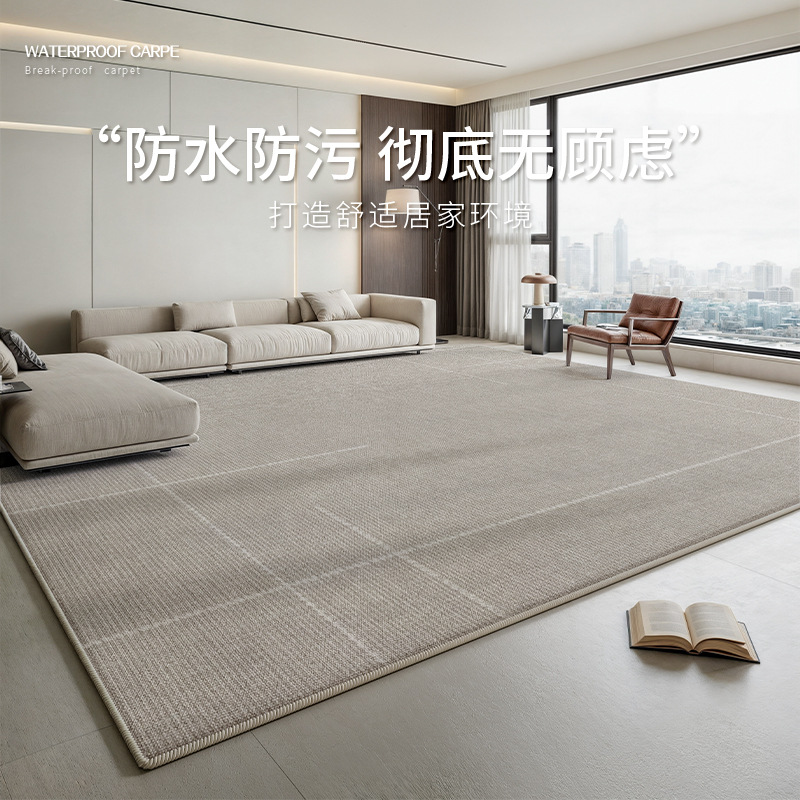 Minimalistic carpet for living room for bed