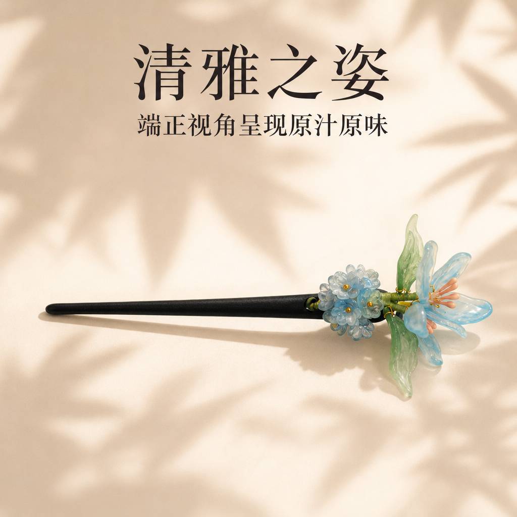 古风铃兰发簪汉服簪子头饰简约新中式头发饰品马面裙旗袍发钗礼物
