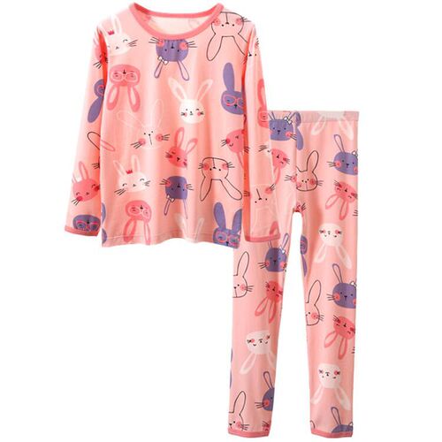 Children's Autumn Clothes and Autumn Pants Set Autumn and Winter New Girls Cartoon Underwear Set Baby Pajamas Cotton Manufacturer