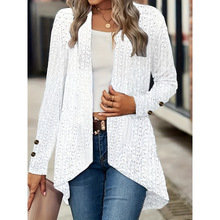 J 20617 Women's casual roll sleeve cardigan Ůʿ�������俪��