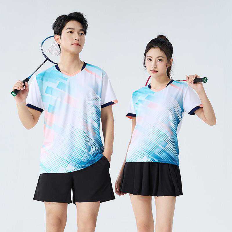Badminton Suit Student Men's and Women's Summer Quick-Drying Volleyball Corporate Training Game Team Uniform Printed Sportswear