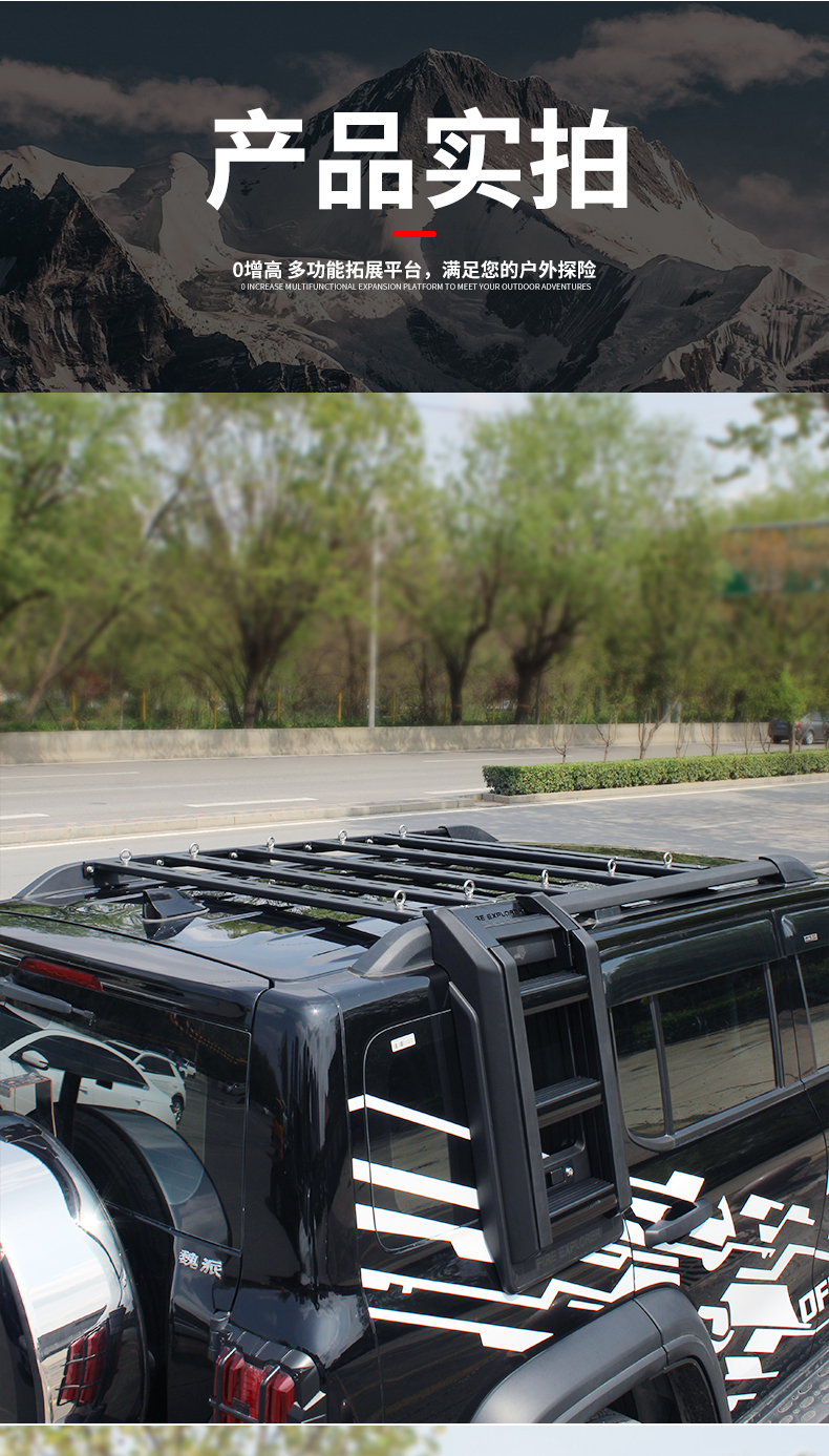 Tank 300 Roof Luggage Rack Ladder Modified Spoiler Tent Sunken 0 Heightening Luggage Frame Platform Whistle