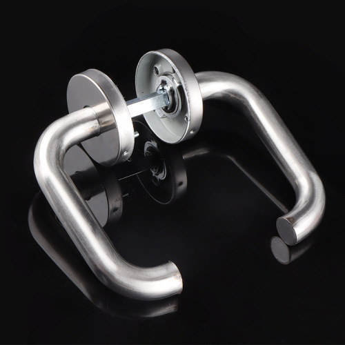 Fire door lock complete set of stainless steel solid handle fire door lock fire door lock aisle lock passage door pipe well lock