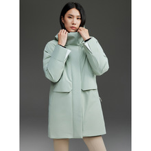 三防户外滑雪登山派克95鹅绒羽绒服女中长款高端连帽保暖极寒外套