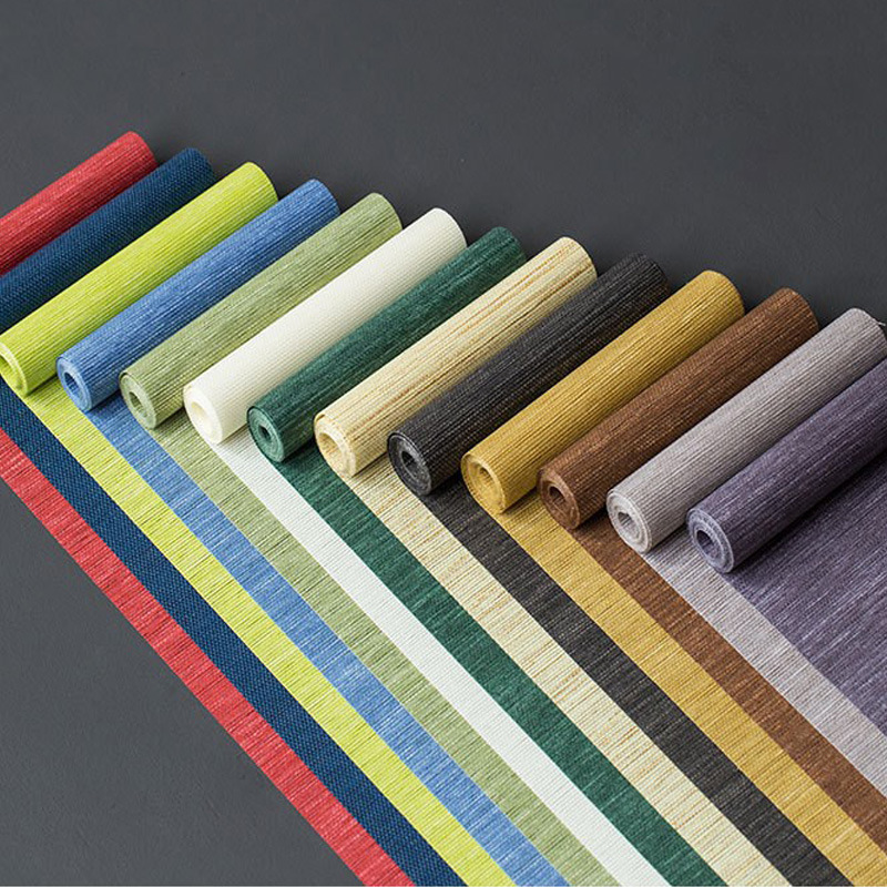 Factory direct Taiwan waterproof paper woven tea mat bamboo mat tea cloth tablecloth table runner tea plate mat tea curtain tea flag accessories