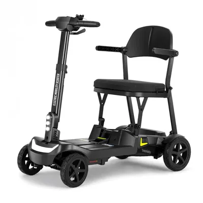 Lightweight Folding Aluminum Alloy Frame Electric Mobility Scooter for the Elderly (Elektrikli skuterlər) - battery-66ah-black