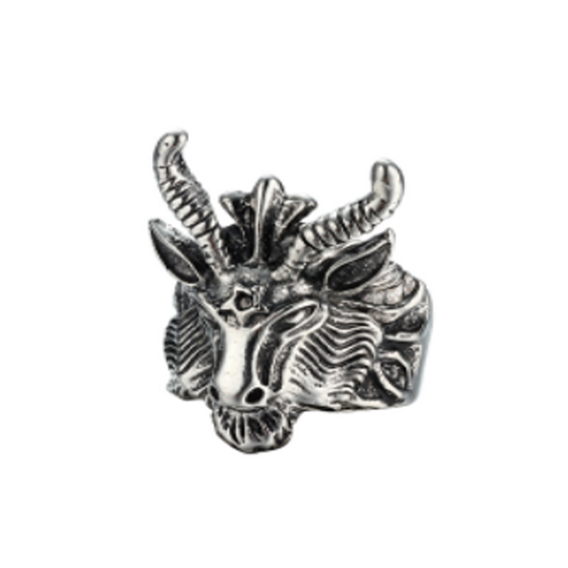 15g Weight Open Rings Classification Adjustable Ring Size 1 Piece Quantity Daily, Street Occasion Alloy Material Halloween Festival Animal, Cross, Skull Pattern Men's Gender Punk Style Punk Animal Cross Skull Alloy Halloween Men's Open Rings 9