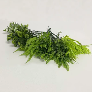 跨境热销仿真绿植批发植物墙塑料花假花婚庆仿真花批发