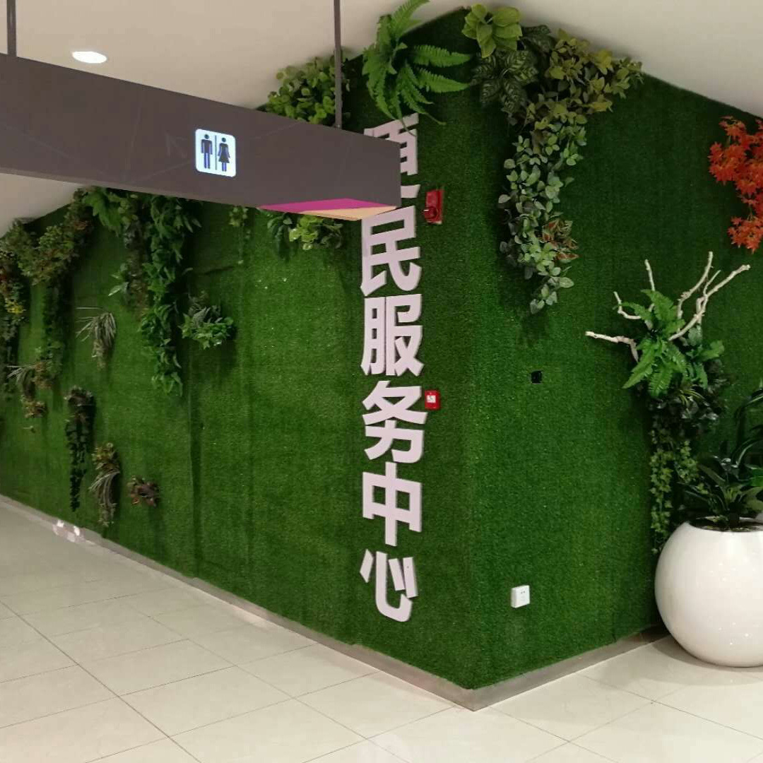 Pared de planta de simulación retardante de llama paisajismo interior y exterior pared decorativa de planta verde canal de partición de eucalipto pared de planta artificial