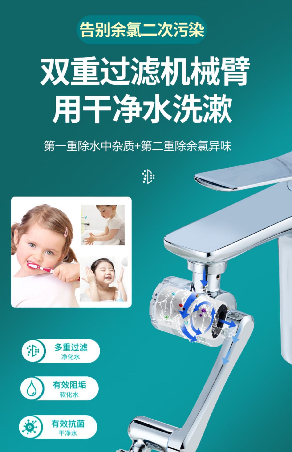 1440-degree multi-functional universal faucet connector, 1080 faucet mechanical arm filter, universal rotary extender undefined