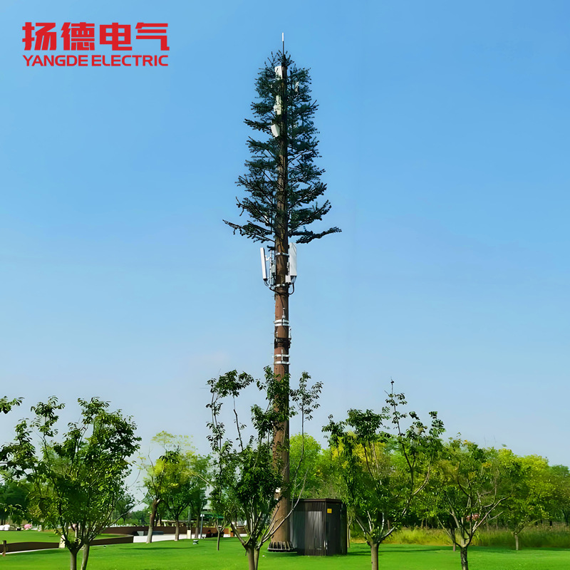 供应5g通信塔钢桩独管塔 35米通讯塔通信塔瞭望塔架仿真仿生树塔