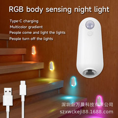 充電便器ランプの背後に発光するRGB雰囲気ランプ防水人体感応灯食器棚床灯LED小夜灯