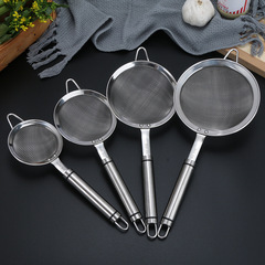 304 stainless steel filter spoon kitchen encryption thickened oil filter spoon with ears foaming spoon soy milk oil residue leakage mesh oil grid