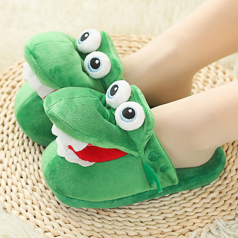 Cross-border explosions funny crocodile slippers mouth walking small crocodile toy slippers home indoor non-slip cotton slippers Cross-border explosions funny crocodile slippers mouth walking small crocodile toy slippers home indoor non-slip cotton slippers