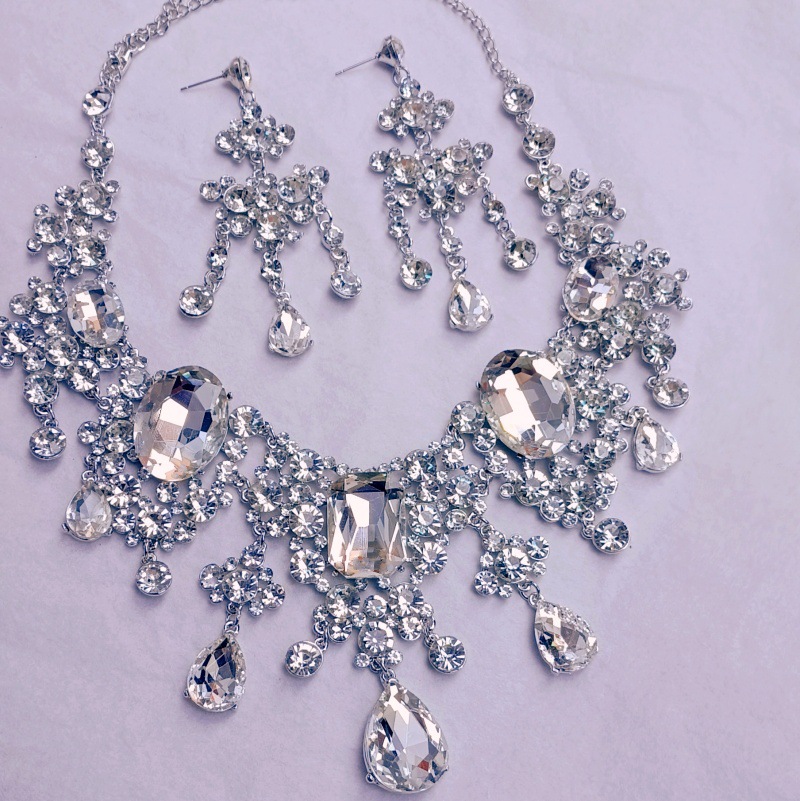 Set gioielli da sposa retro con strass per donna stile lussuoso_voghion.com