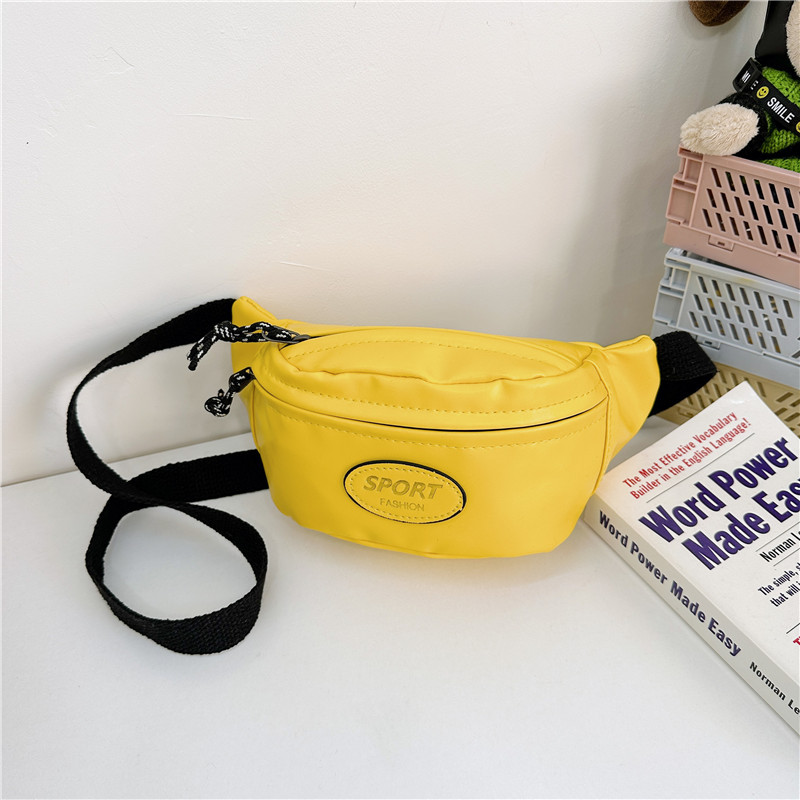 Nueva Bolsa Infantil de Cuero PU para Niños, Estilo Coreano, Bolsa de Pecho a la Moda, Monedero Moderno, Riñonera Infantil