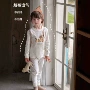 立领儿童有机棉毛秋裤