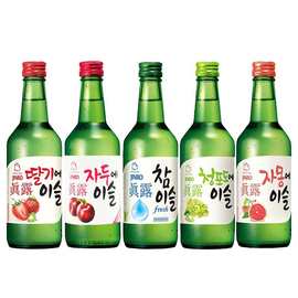 韩国真-露烧酒清酒葡萄西柚草莓李子味原味360m*20瓶