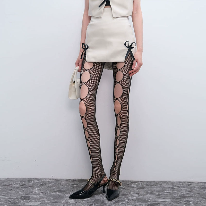 Summer Retro Tights (Women) — Lace Fishnet, One Size, Multiple Patterns