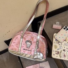 可爱凯蒂猫单肩包高颜值大容量托特包便携卡通个性旅行包手提包包