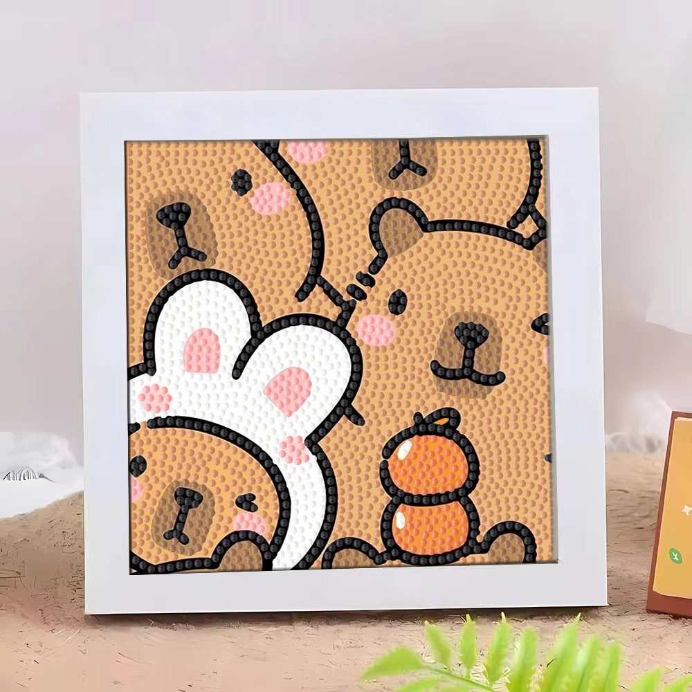 Diamante infantil DIY hecha a mano con material de marco paquete de dibujos animados Sanliou pegatinas de diamante regalo al por mayor pinturas de mampostería