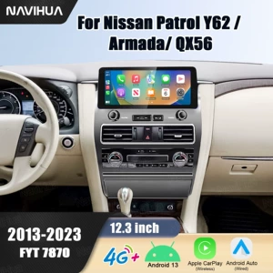 Nissan Patrol Y62 naviqasiya mərkəzi ekranı, Carplay dəstəkli