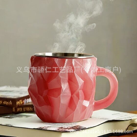 Cross-border explosions Mineral Crystal Coffee Mugs imitation mineral crystal coffee cup resin gift